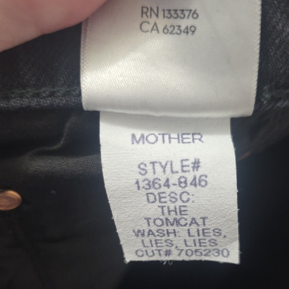 MOTHER Black Straight Leg Jeans - Picture 12 of 12